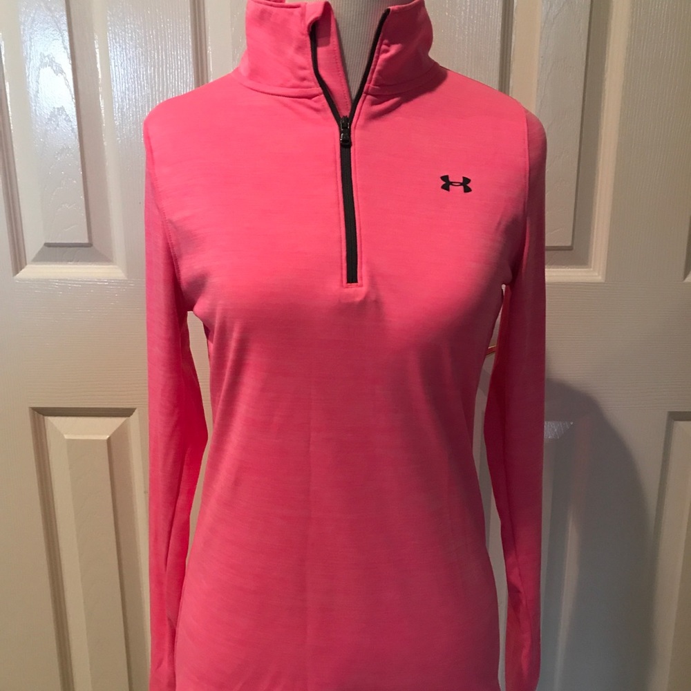 Pink women’s Under Armour quarter zip